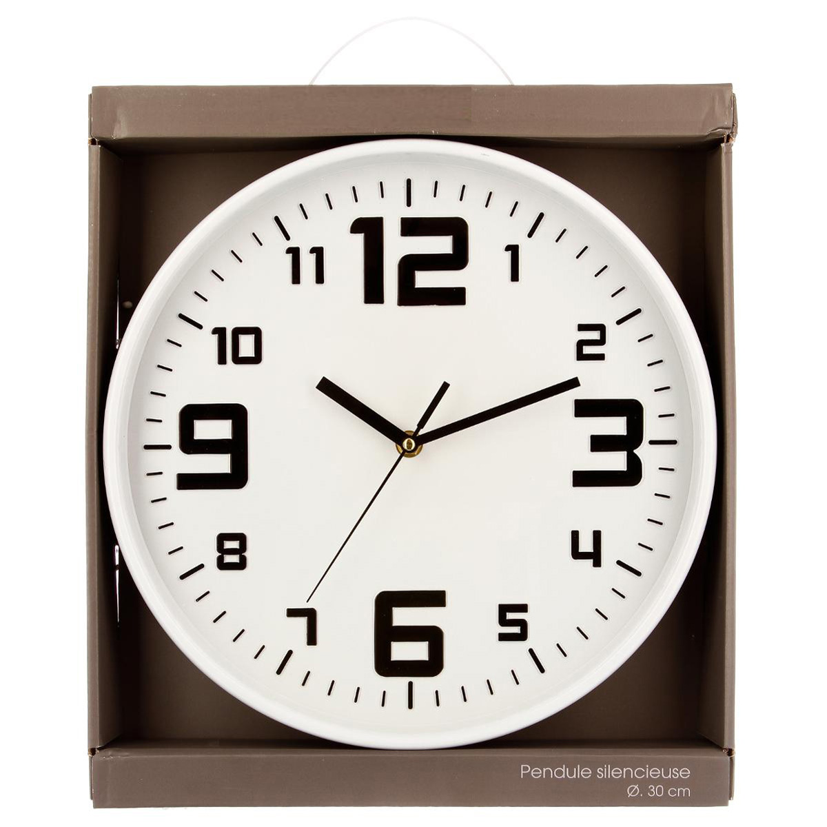 Ρολόι Τοίχου (Φ30) Αθόρυβο A-S White 114555F Διακόσμηση Ρολόγια & Επιτραπέζια Spitishop