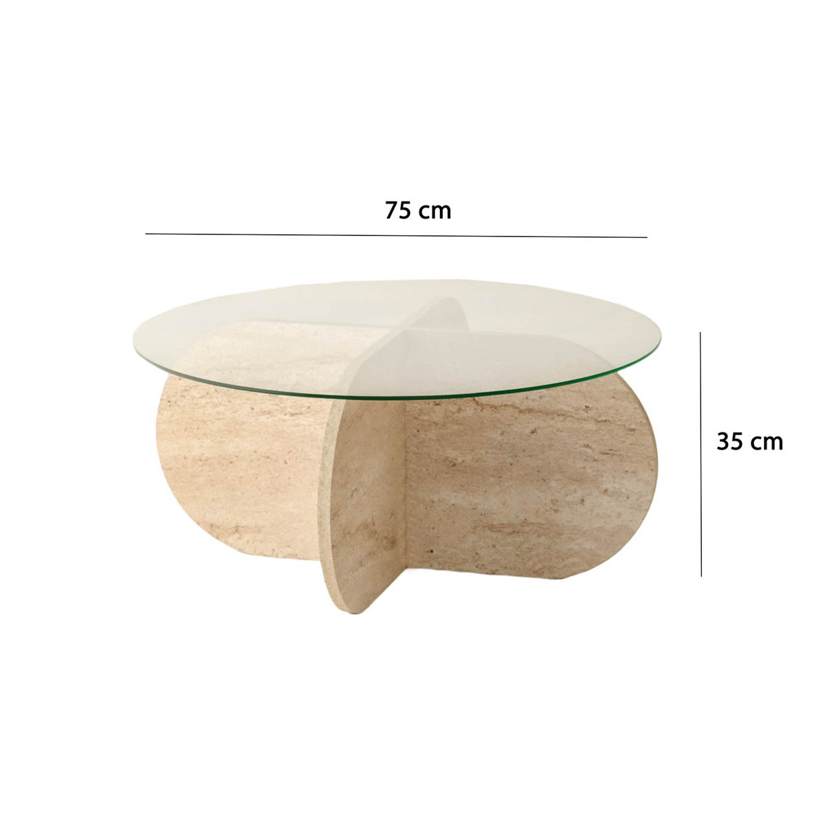 Τραπέζι Σαλονιού (Φ75X35) A-G Bubble 552Nos2500 Transparent Έπιπλα Τραπεζάκια Μέσης Spitishop
