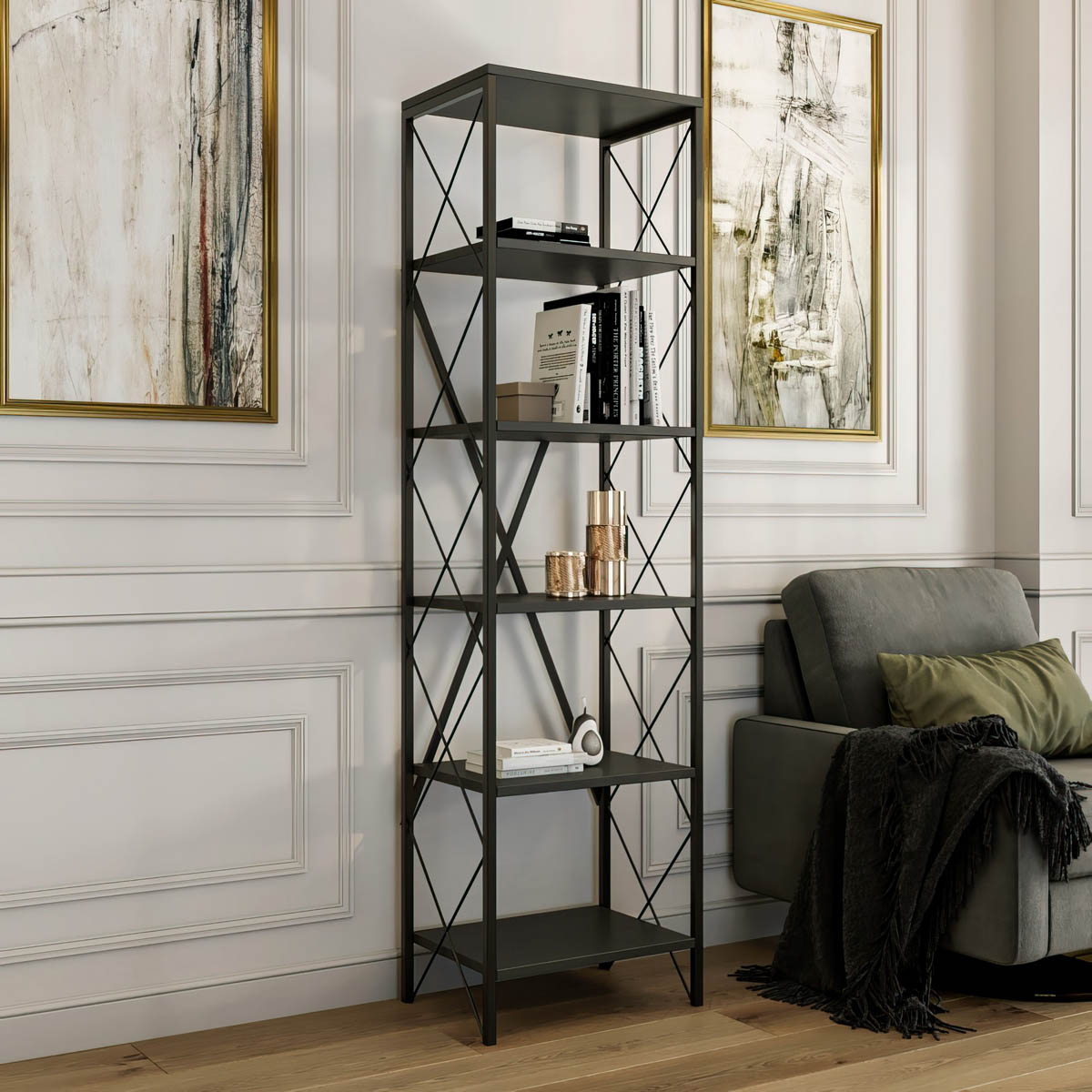 Ραφιέρα Δαπέδου 5 Θέσεων (50x30x180) A-G Suadiye 854KLN3613 Anthracite