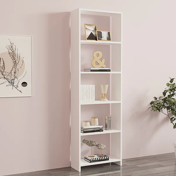 Βιβλιοθήκη Δαπέδου 5 Θέσεων (50x19.6x150) A-G New 835PUQ3627 White