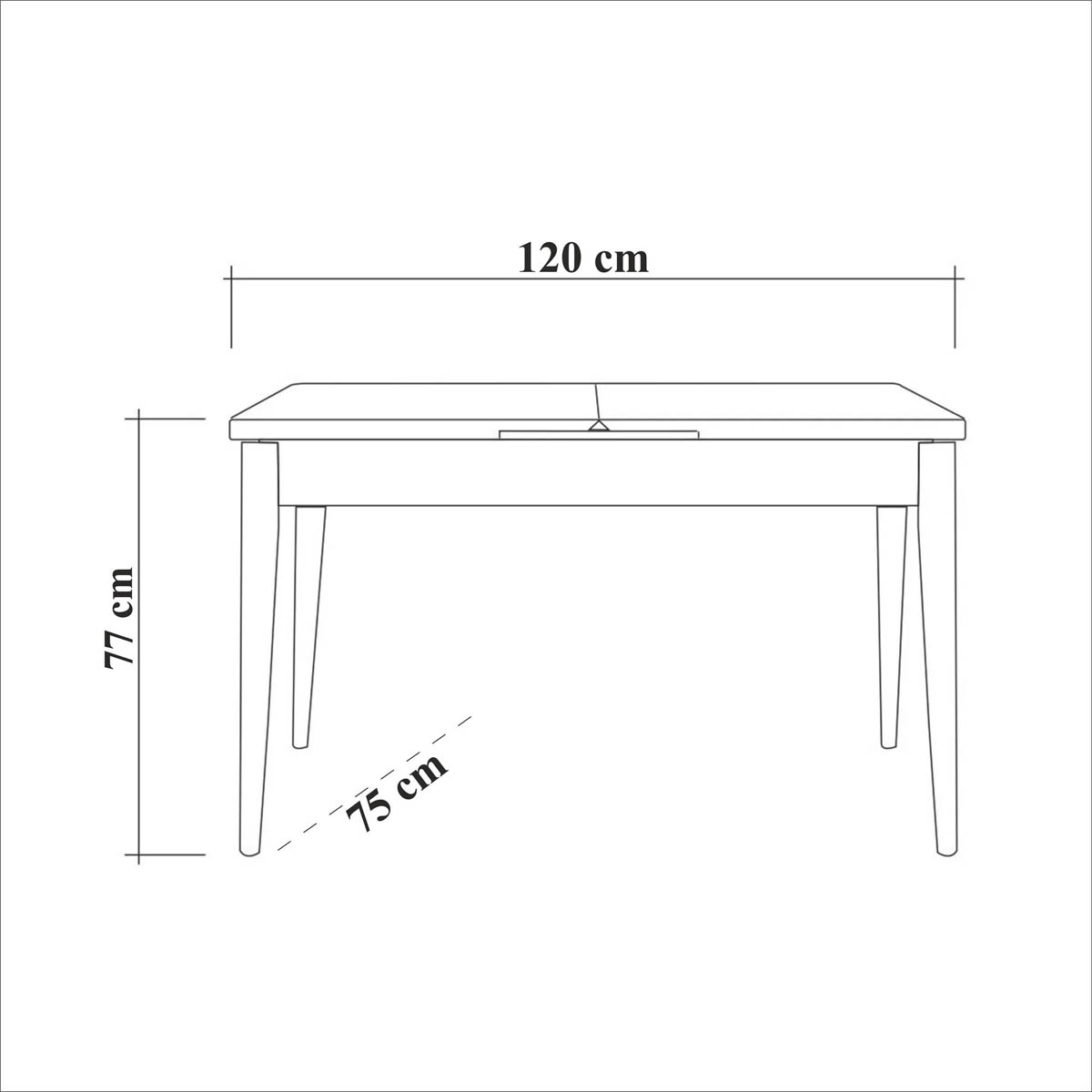 Τραπέζι Κουζίνας (120X75X77) A-G Costa Masa 869Vel5188 Pine Έπιπλα & Τραπεζαρίας Τραπέζια - Τραπεζαρίες Spitishop