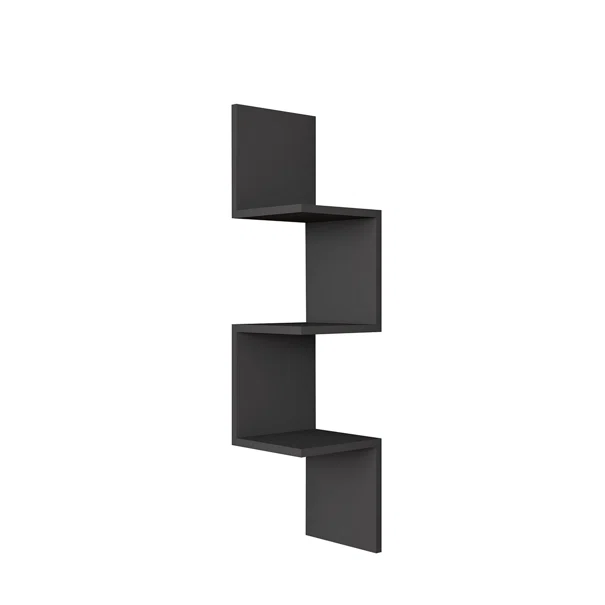 Γωνιακή Βιβλιοθήκη Τοίχου 3 Θέσεων (25x25x105.4) A-G Zikzak 835PUQ1669 Anthracite