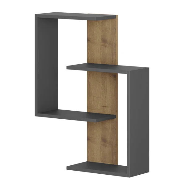 Βιβλιοθήκη Τοίχου 3 Θέσεων (64x22x85) A-G Paranoid 776HMS1630 Anthracite/D.Oak