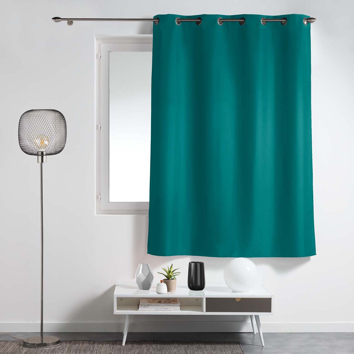 Κουρτίνα Παραθύρου (140x180) Με Τρουκς L-C Essentiel Blue Peacock 1612660