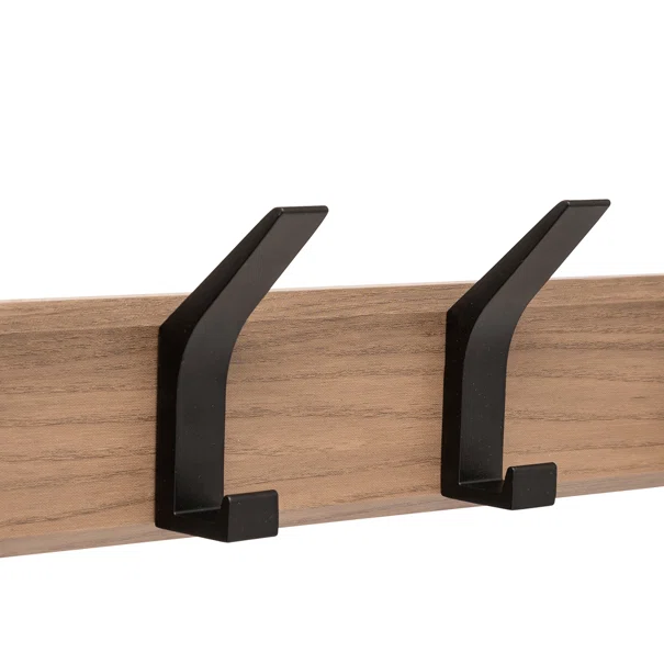 Κρεμάστρα Τοίχου 4 Θέσεων (45x6.5x10) F-V Ziny Wood/Black 209386A