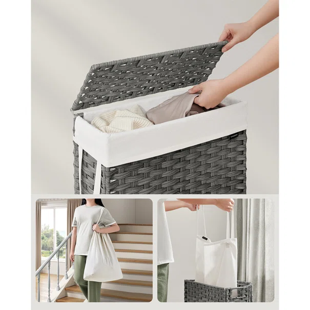 Καλάθι Απλύτων (46x20x61) Songmics LCB164G01