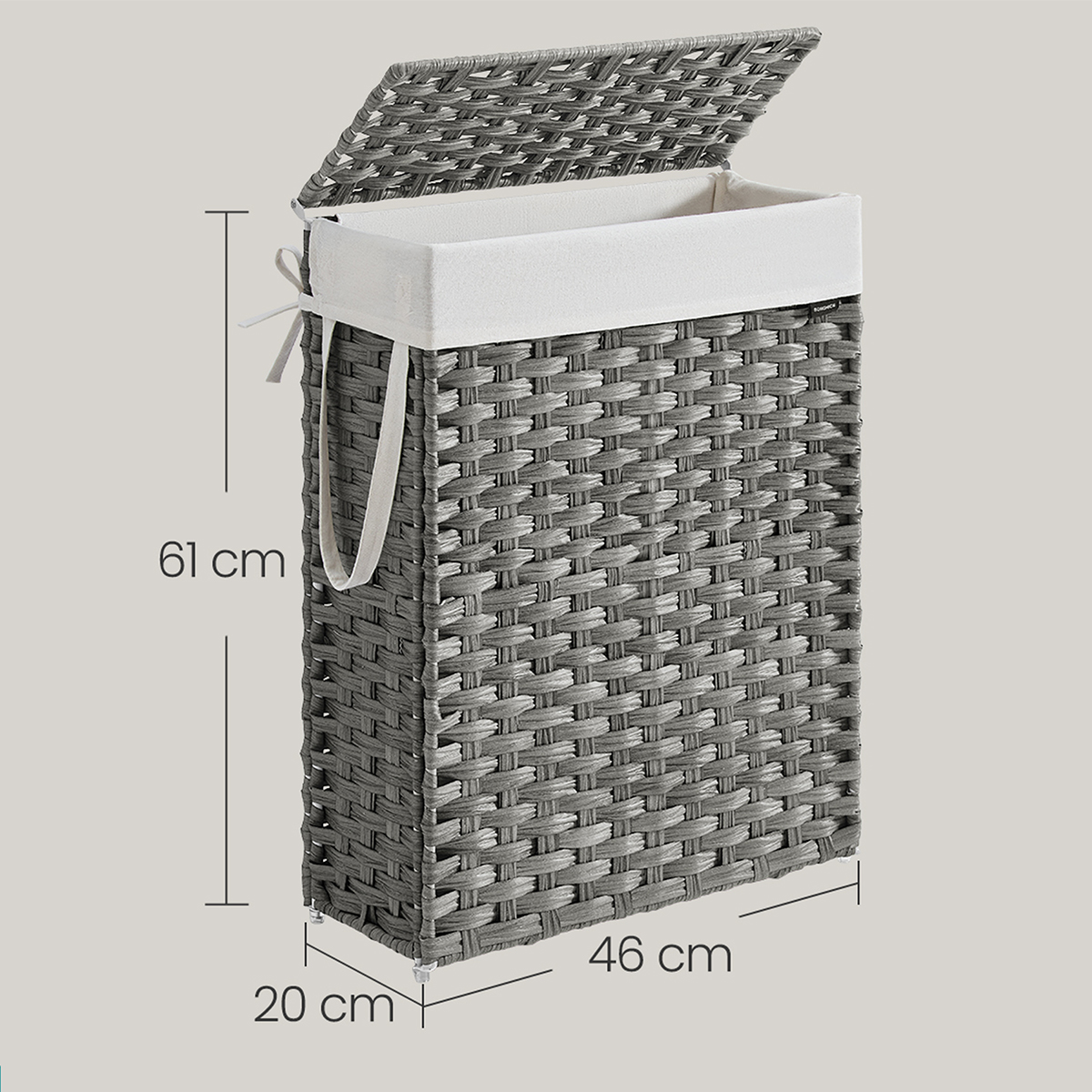Καλάθι Απλύτων (46X20X61) Songmics Lcb164G01 Όσα Αγαπήσατε Περισσότερο Μόλις Ξαναήρθαν - Είναι Πάλι Εδώ τα Είδη Μπάνιου Που Spitishop