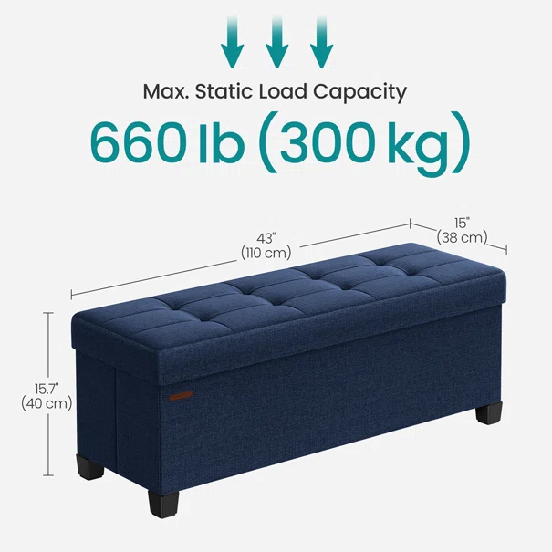 Ταμπουρέ Με Αποθηκευτικό Χώρο (110x38x40) Songmics LSF018I01