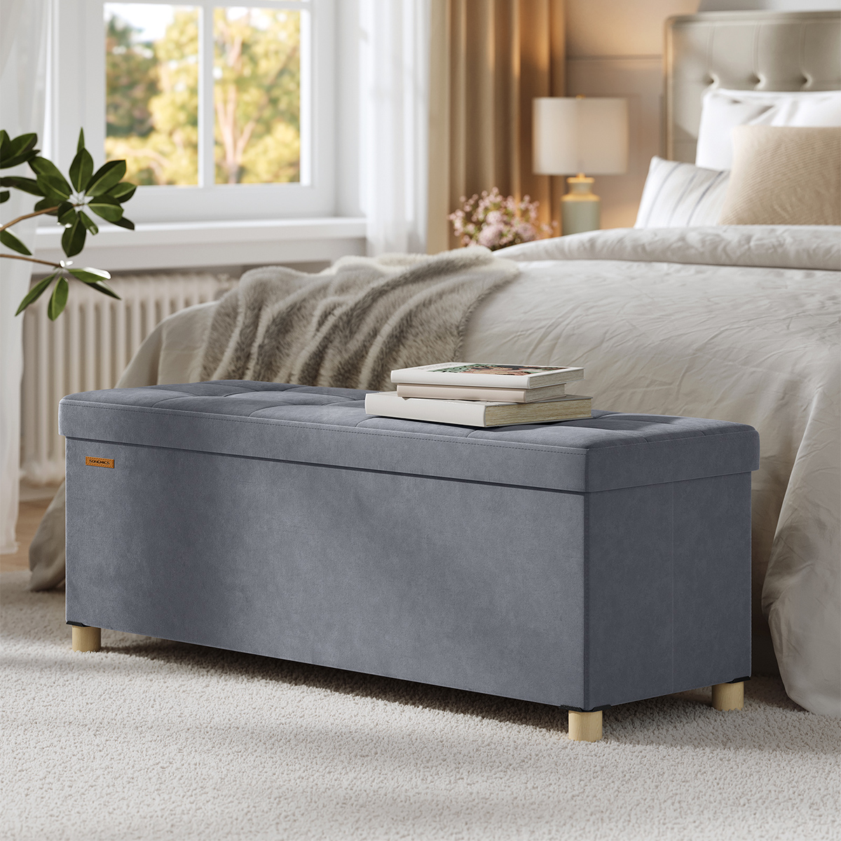 Ταμπουρέ Με Αποθηκευτικό Χώρο (110x38x40) Songmics LSF0518G02