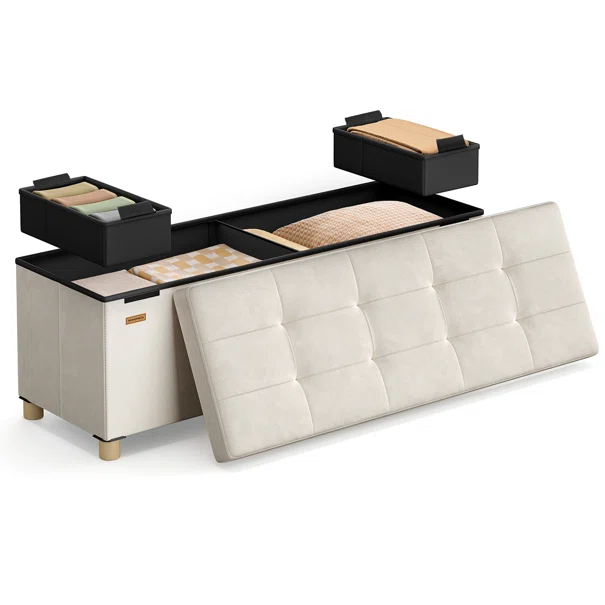 Ταμπουρέ Με Αποθηκευτικό Χώρο (110x38x40) Songmics LSF0518W02
