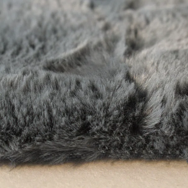 Xαλί Διαδρόμου Γούνινο (80x200) Ravelia Fluffy Dark Grey
