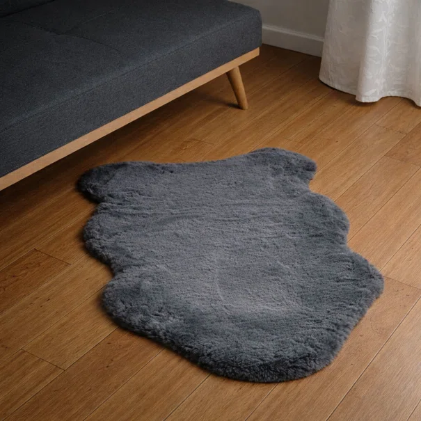 Πατάκι Γούνινο (60x90) Ravelia Fluffy Dark Grey Animal Shape