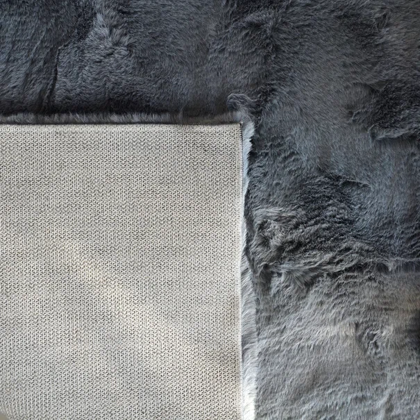 Xαλί Διαδρόμου Γούνινο (80x150) Ravelia Fluffy Dark Grey
