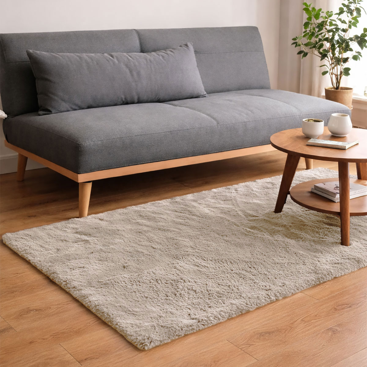 Χαλί Γούνινο (160x230) Ravelia Fluffy Taupe