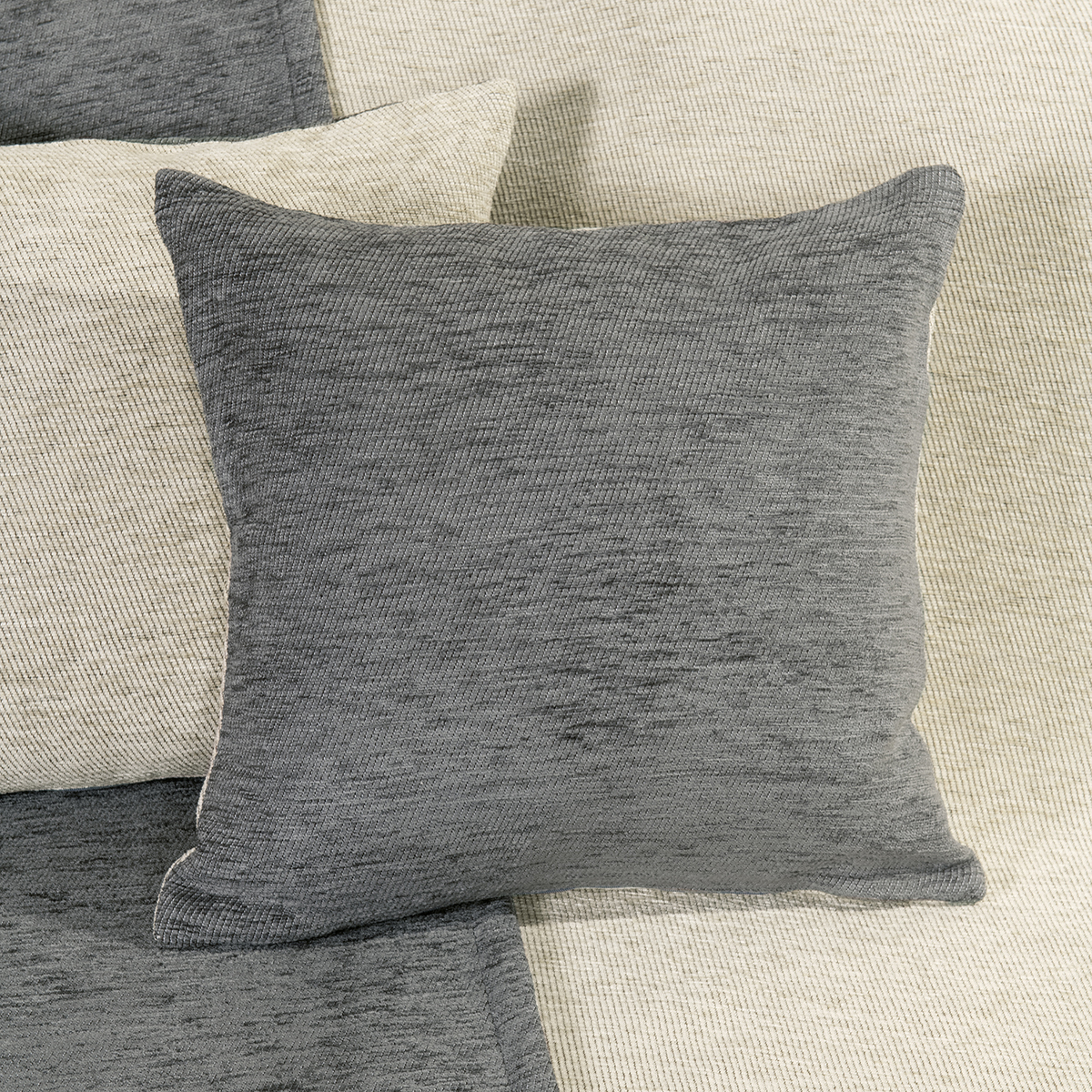 Διακοσμητική Μαξιλαροθήκη 2 Όψεων (45x45) Nima Caldo Grey-Ivory