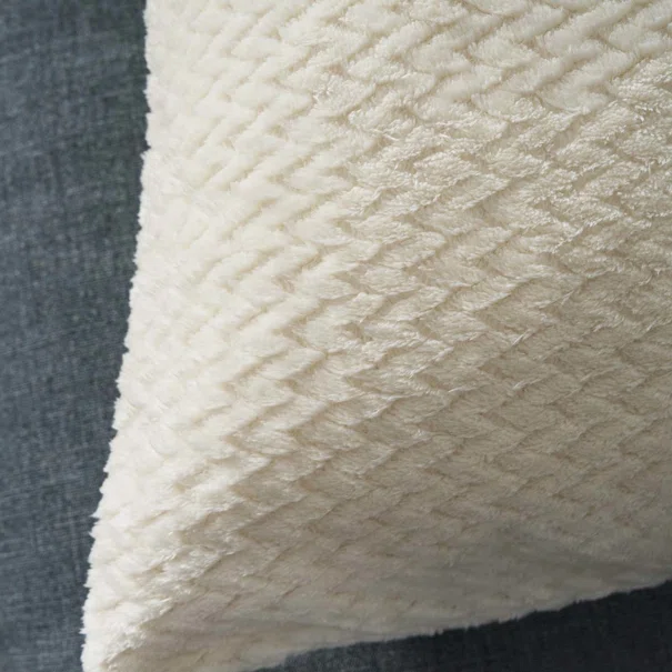 Διακοσμητική Μαξιλαροθήκη Fleece (50x50) Gofis Home Cinnabar Ecru 115/05