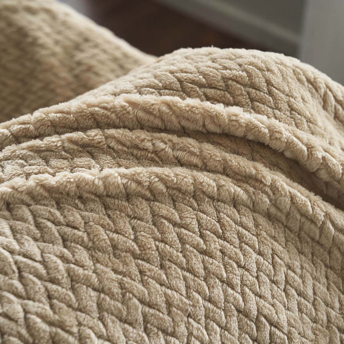 Ριχτάρι Πολυθρόνας Fleece (180X180) Gofis Home Cinnabar Sesame Beige 115 06 Λευκά Είδη Σαλονιού Ριχτάρια Καναπέ Χειμερινά Spitishop