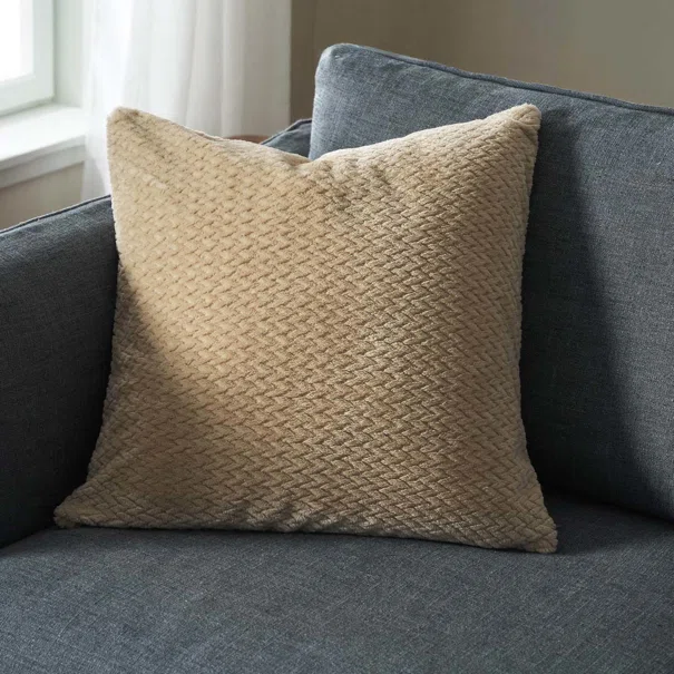 Διακοσμητική Μαξιλαροθήκη Fleece (50x50) Gofis Home Cinnabar Sesame Beige 115/06