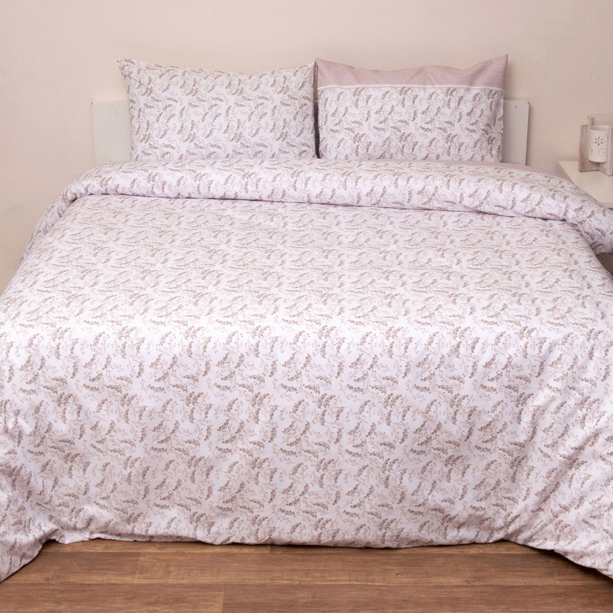 Πάπλωμα Ημίδιπλο (Σετ 180x240) 2 Όψεων Anna Riska Premium 5012 Beige