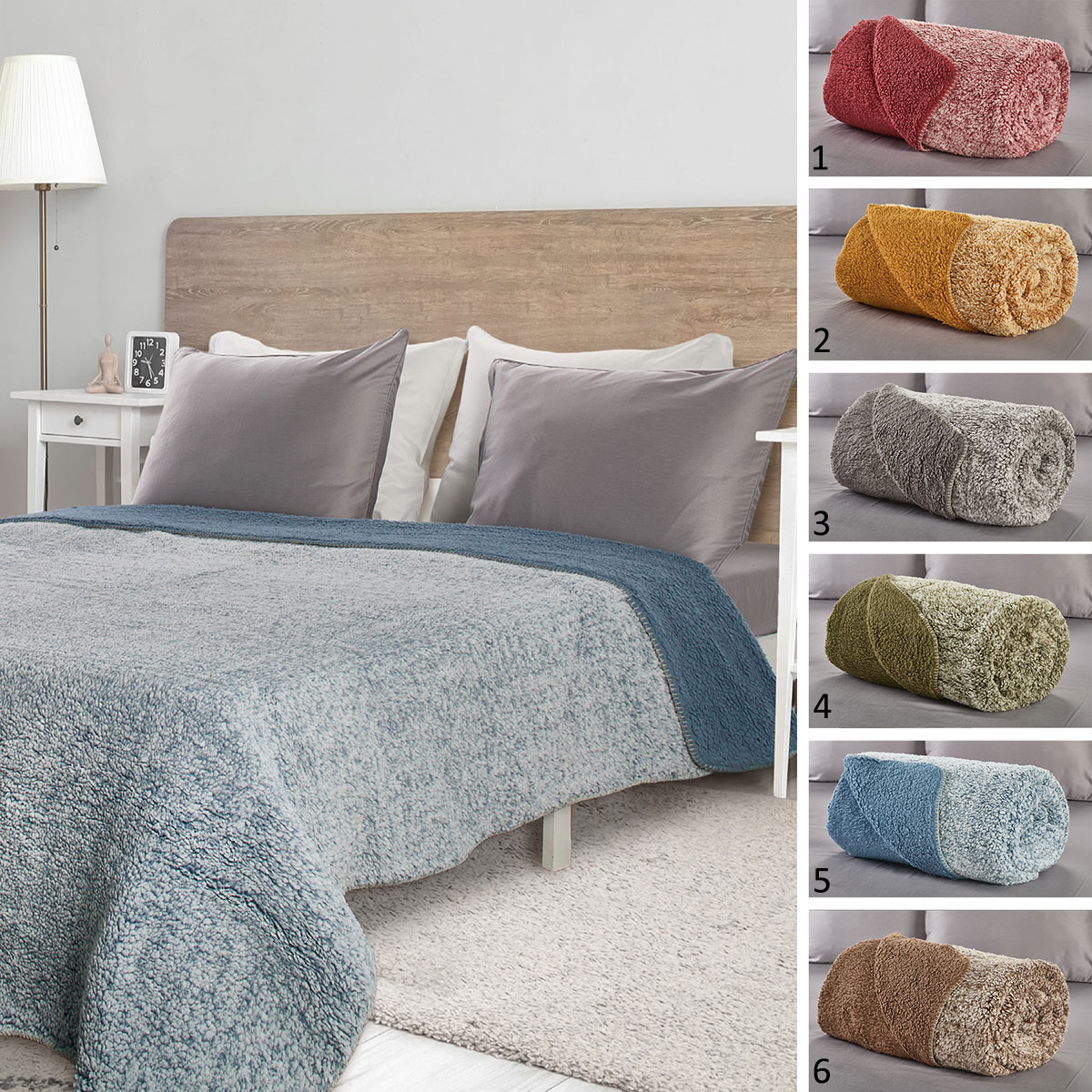 Κουβέρτα Fleece Μονή Με Γουνάκι (160x200) Whitegg KB156