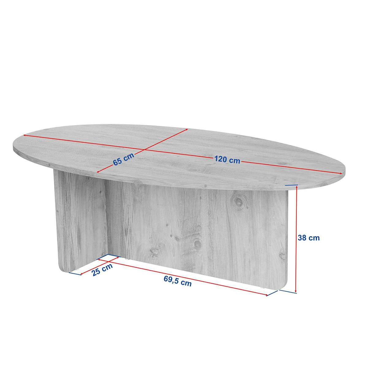 Τραπέζι Σαλονιού (120X65X40) A-G Orba 838Nrd1105 Wood Black Έπιπλα Τραπεζάκια Μέσης Spitishop