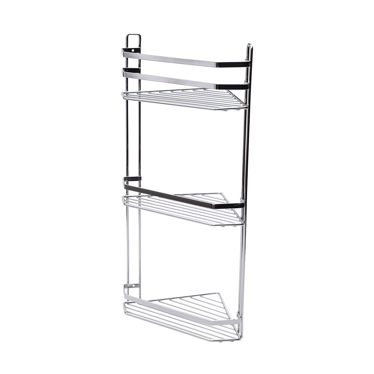 Γωνιακή Ραφιέρα Μπάνιου Τριπλή (27.7x18.1x53.9) Estia Elegant Chrome 02-6464