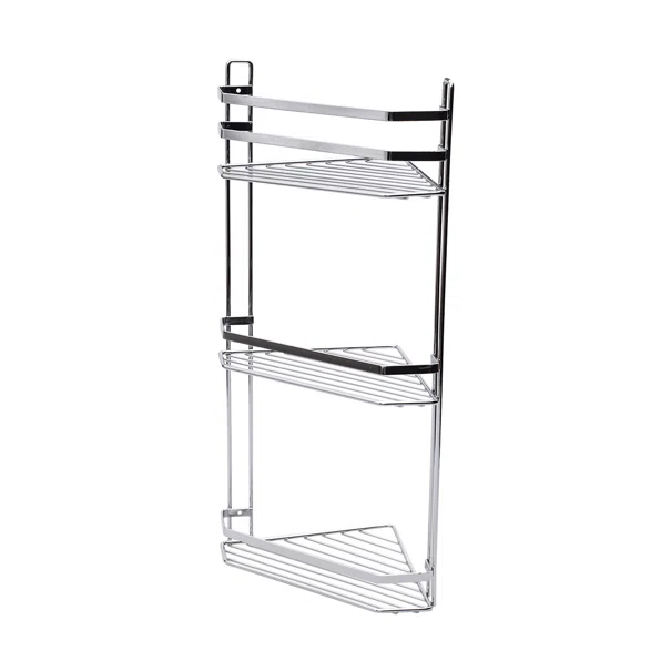 Γωνιακή Ραφιέρα Μπάνιου Τριπλή (27.7x18.1x53.9) Estia Elegant Chrome 02-6464