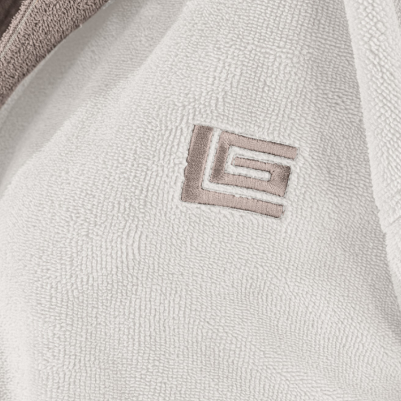 Μπουρνούζι Guy Laroche Monogram Perla Λευκά Είδη Μπάνιου Μπουρνούζια Γυναικεία Spitishop