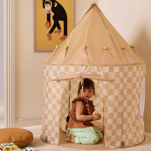 Παιδική Σκηνή Kids Concept Star Κίτρινο Καρό KC1000929
