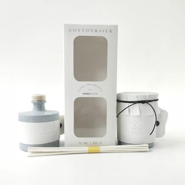 Σετ Αρωματικών Χώρου 2τμχ Nima Aroma Cotton & Silk