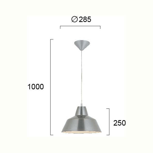 Φωτιστικό Οροφής Μονόφωτο Viokef Glen Silver 4105601 Φωτιστικά Κρεμαστά Spitishop