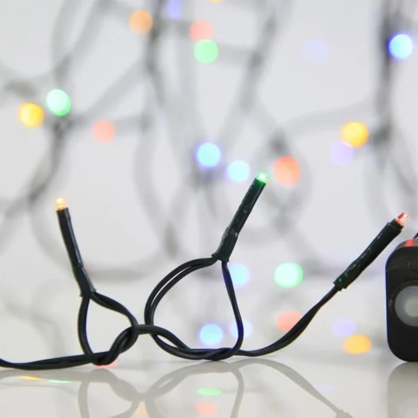 Χριστουγεννιάτικα Λαμπάκια 300 Led Σε Σειρά 17.9μ Πολύχρωμα Με 8 Προγράμματα Eurolamp 600-13349