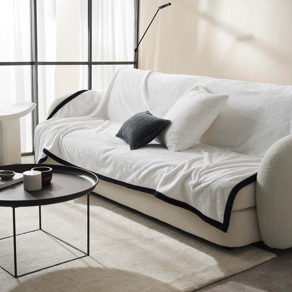 Ριχτάρι Πολυθρόνας (180x180) Gofis Home Polar White 109/16