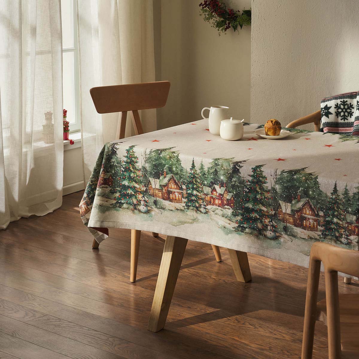 Χριστουγεννιάτικο Τραπεζομάντηλο (135x180) Gofis Home Xmas 205