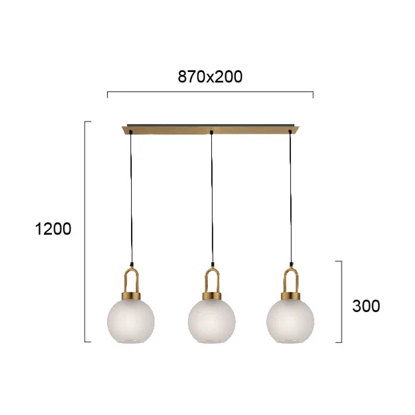 Φωτιστικό Οροφής Τρίφωτο Viokef Doria 4249600