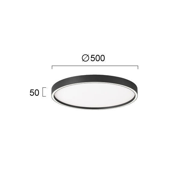 Φωτιστικό Πλαφονιέρα Led Viokef Vanessa Black 4292800 Φωτιστικά Οροφής Κρεμαστά Spitishop