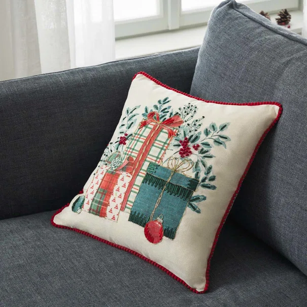 Χριστουγεννιάτικη Μαξιλαροθήκη (43x43) Gofis Home Xmas 339