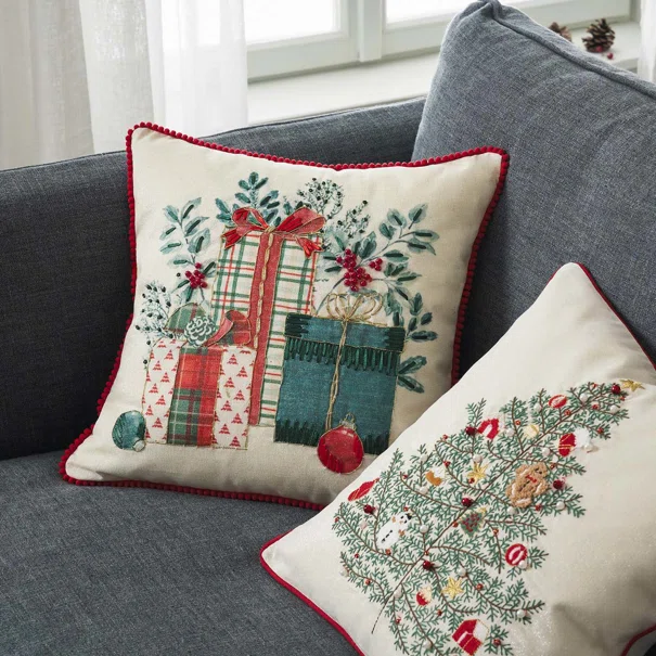Χριστουγεννιάτικη Μαξιλαροθήκη (43x43) Gofis Home Xmas 339