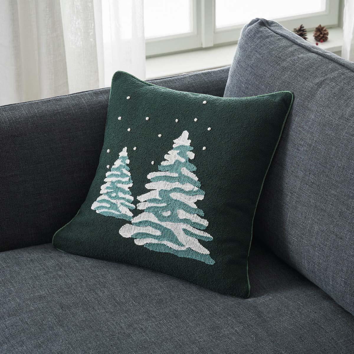 Χριστουγεννιάτικη Μαξιλαροθήκη (43x43) Gofis Home Xmas 301