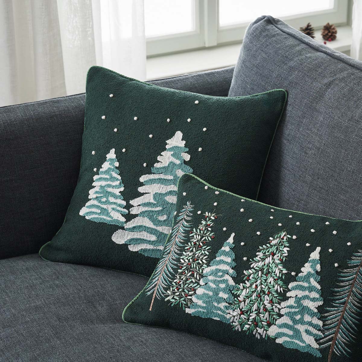 Χριστουγεννιάτικη Μαξιλαροθήκη (43X43) Gofis Home Xmas 301 Χριστουγεννιάτικα Μαξιλάρια Spitishop