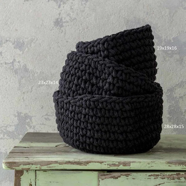 Καλάθι Αποθήκευσης (Φ28x15) Nima Panier Black