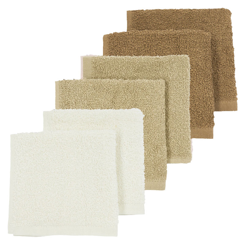 Λαβέτες Ώμου (Σετ 6τμχ) Meyco Offwhite/Sand/Toffee