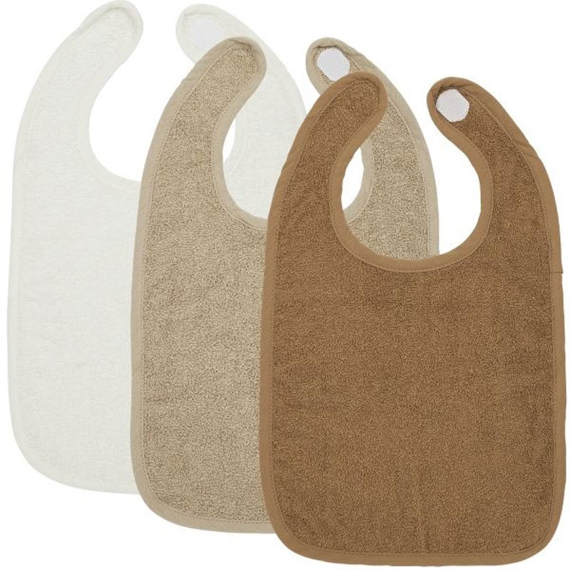 Σαλιάρες Πετσετέ (Σετ 3τμχ) Meyco Offwhite/Sand/Toffee