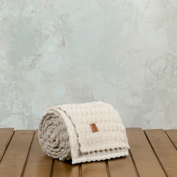 Διακοσμητικό Ριχτάρι Fleece/Κουβέρτα Καναπέ (130x170) Nima Savara L.Beige