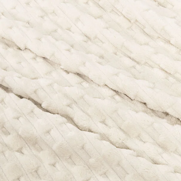 Διακοσμητικό Ριχτάρι Fleece/Κουβέρτα Καναπέ (130x170) Nima Savara L.Beige