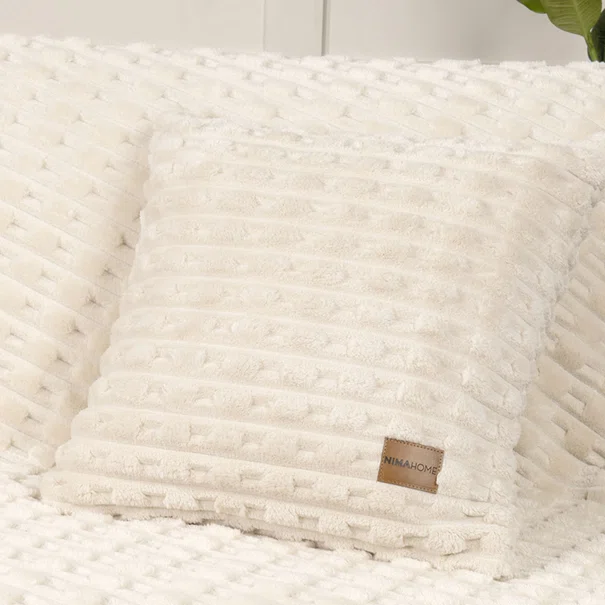 Διακοσμητική Μαξιλαροθήκη Fleece (45x45) Nima Savara L.Beige