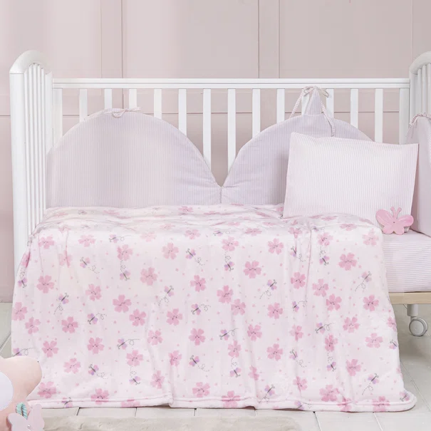 Κουβέρτα Βελουτέ Αγκαλιάς (80x110) Nima Baby Bloomie