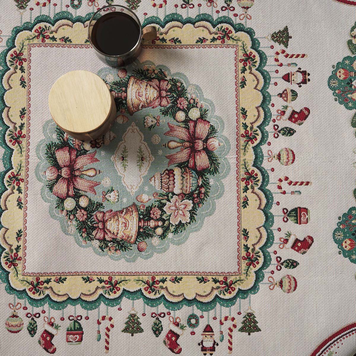 Χριστουγεννιάτικο Καρέ (90x90) Gofis Home Xmas 212