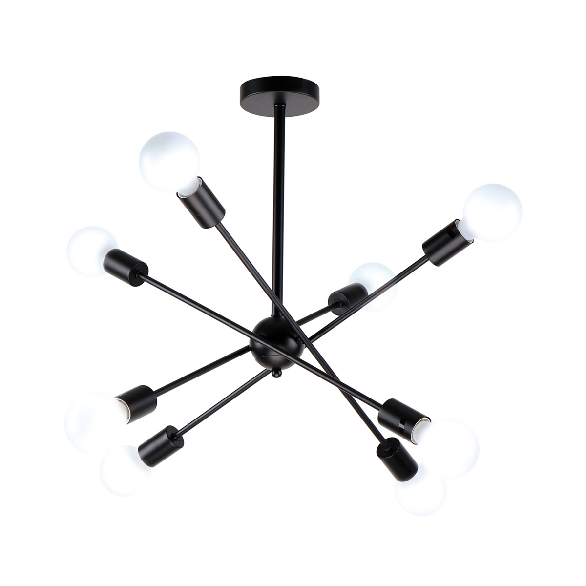Φωτιστικό Οροφής Πολύφωτο Homelighting Gwen 77-8092 Black