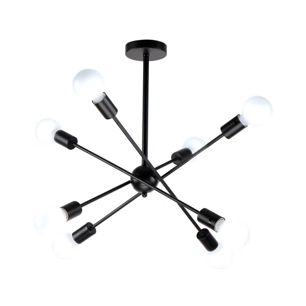 Φωτιστικό Οροφής Πολύφωτο Homelighting Gwen 77-8092 Black